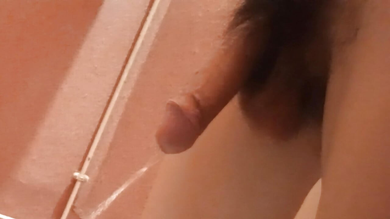 Hairy pubes bush boy pissing pee in toilet