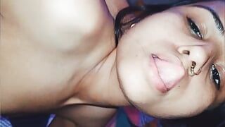 Latika on bed with younger step brother and hard core sex doggy style