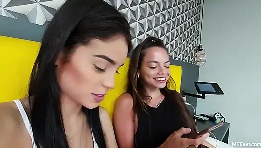 Pelacur mungil ini dihukum sama kaki jenjangnya