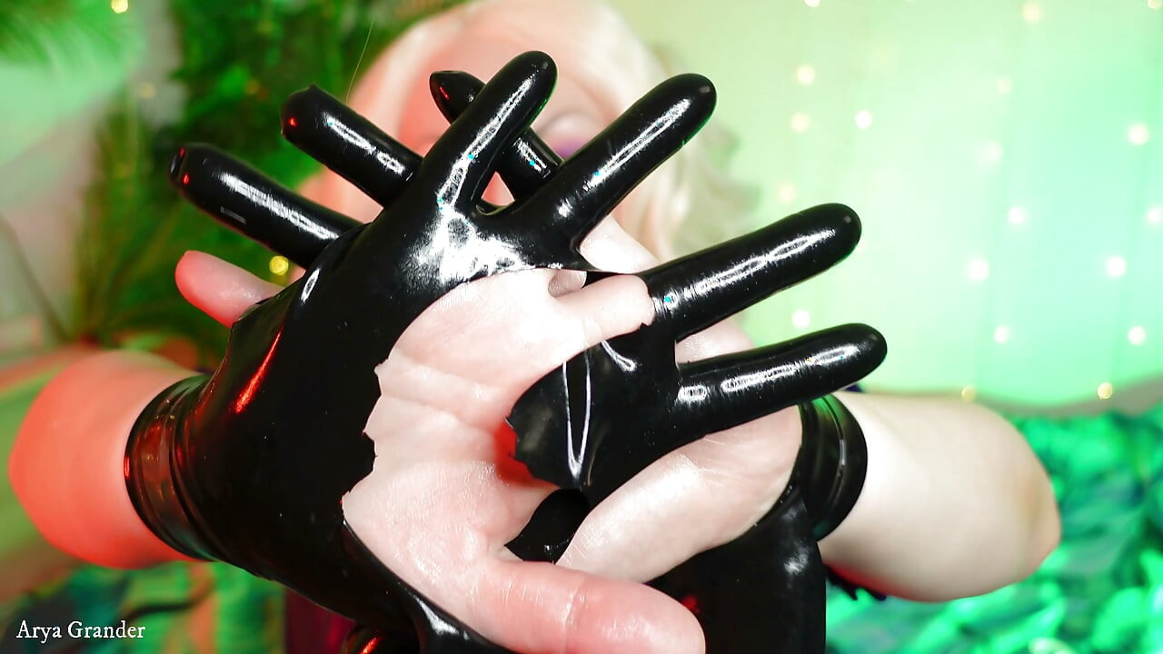 Ripped latex rubber gloves video