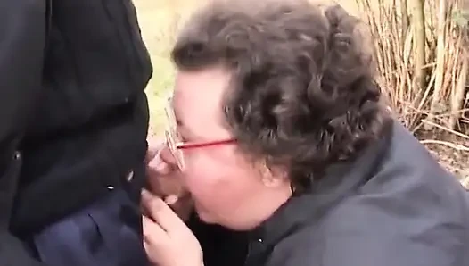 My grandma gives me a blow job in a park!