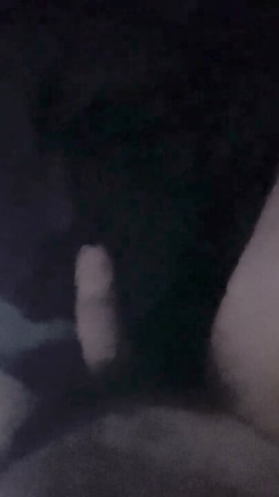 Wooden object in my ass and cumshot