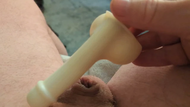 Fucking my tiny Innie dick hole with my CnB duck call