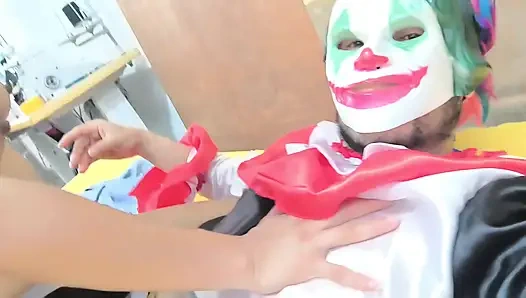 Stepson puts on a mask on Halloween and fucks his stepmother doggy style