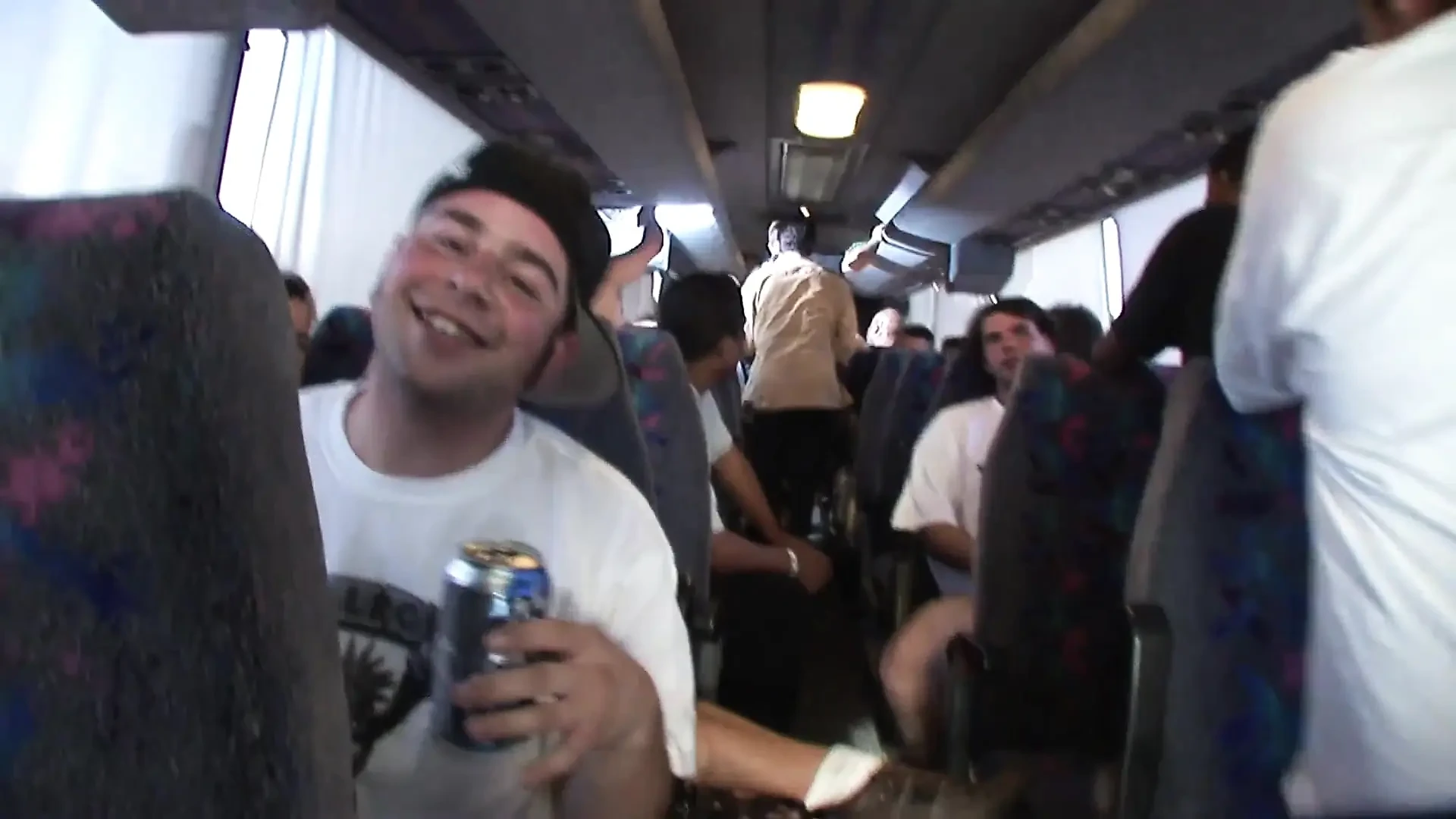 Wild orgy. Gangband for the blonde rock girl in the bus