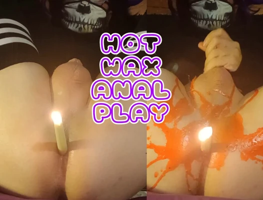 hot wax anal play with Raven LeTrap