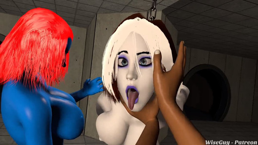 X-men BDSM Rogue Futa Mystique i Futa Storm (POV) (historia)