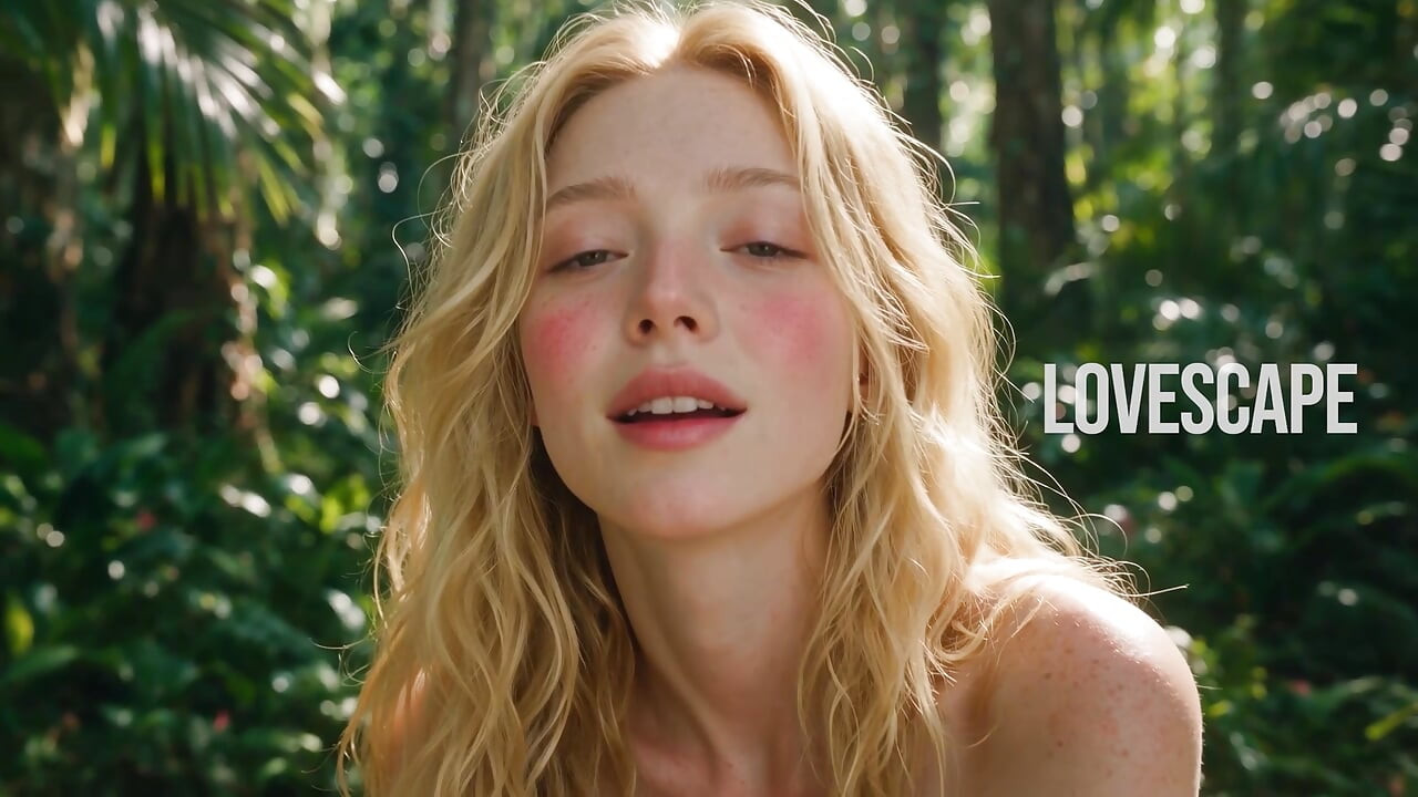 Blonde Teen Teasing Naked In The Woods (AI)