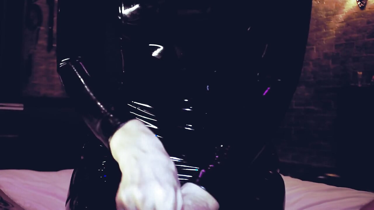 Hot domina Eva Latex play with a dick CBT toys BDSM kink femdom fetish Milf mature mistress blonde