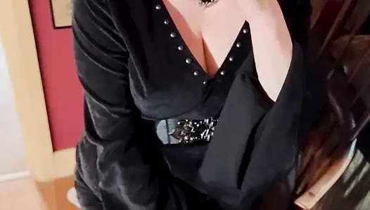 This Goth Loves to Dangle Her cigarette - Tina Snua Smoking A Cigarette With Lots Of Dangles
