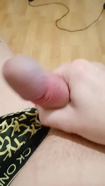 Horny 18 year old boy jerks off his insatiable cock