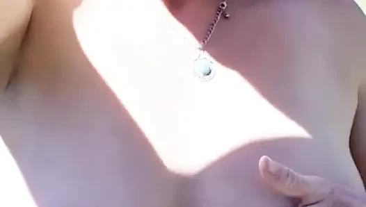 Redhead Drives Utv on Farm Naked Masterbating and Squirts Everywhere