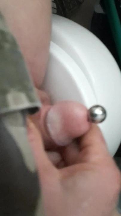 Masturbating my tiny plugged penis