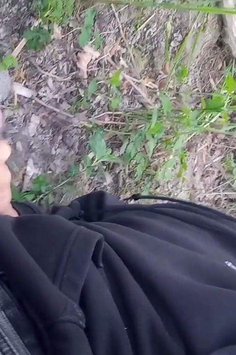 Cock Exposed Through the Pants Fly This Cute Gay Boy Humping Precuming Cumming Cleaning Sperm on His Dick Outdoors Is Jon Arteen
