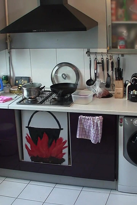 Naked Teen in the Kitchen