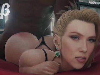 Scarlett johansson trong vai đỏ tươi của Final Fantasy vii
