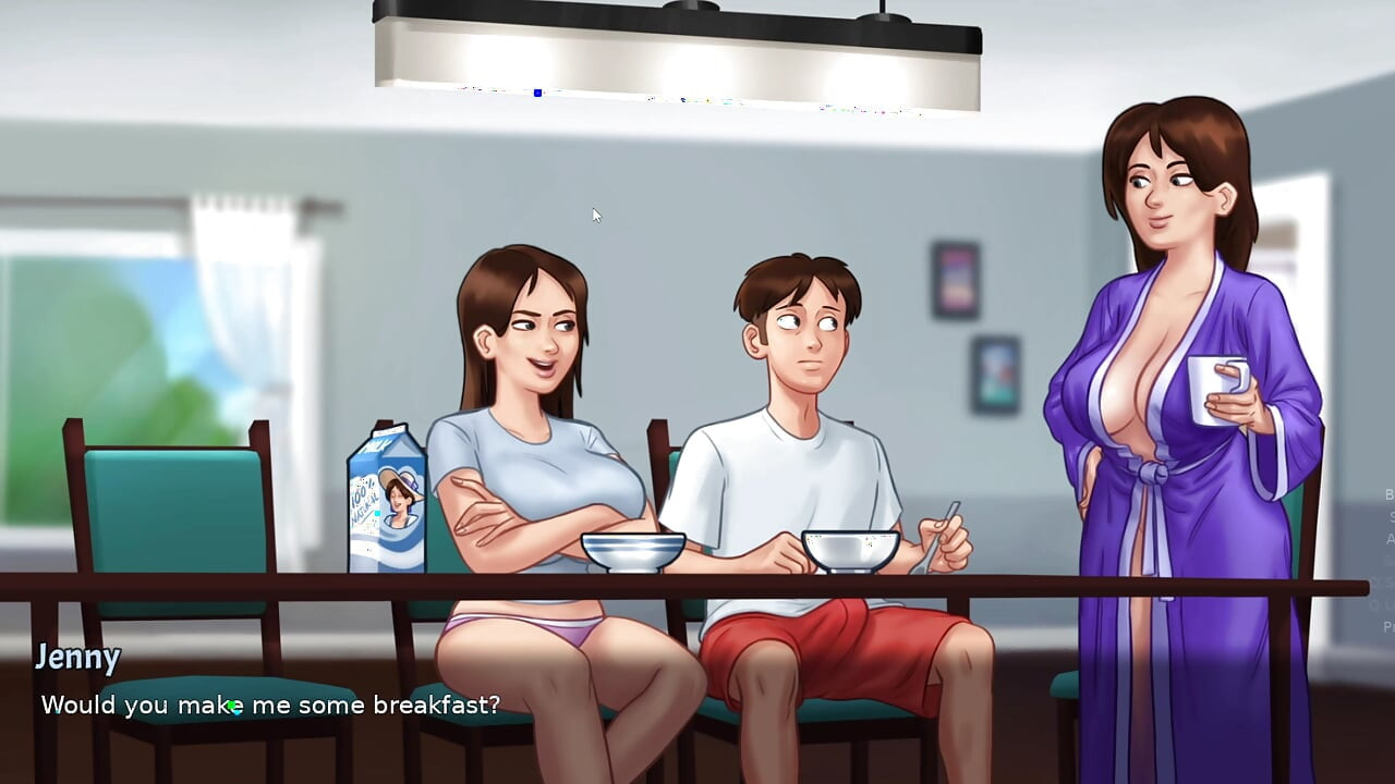 Memek becek cewek sange ini dientot habis-habisan sama kontol besar di meja sarapan - gameplay