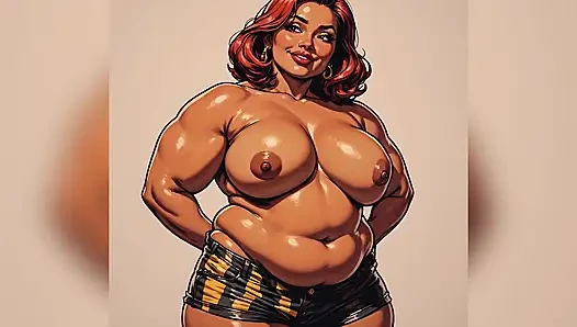 BBW-kunst mit dicken titten