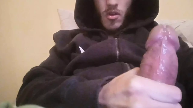 Hot Latin Student Dripping Hot Cum from Stroking his Cock