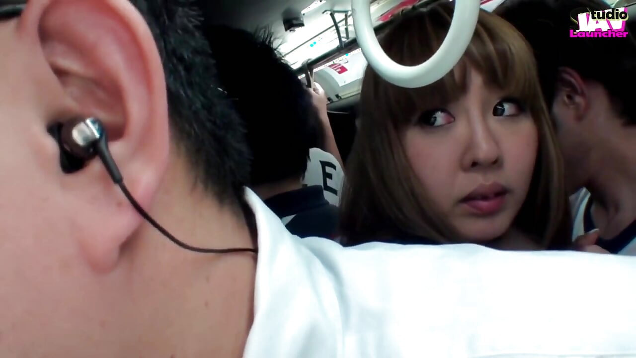 Crowded Bus Tension, Young Wife Stays Still as a Risky Moment Unfolds Beside Her Husband - Scene 2