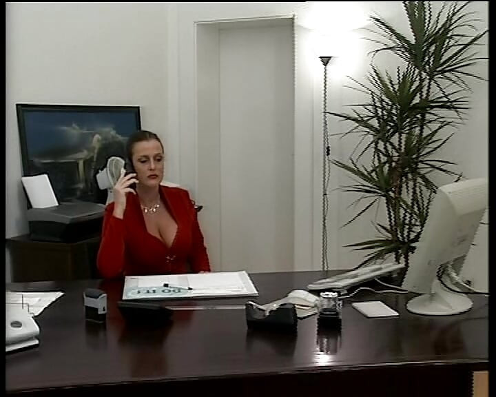 Big boobed secretary German MILF fucked in the office