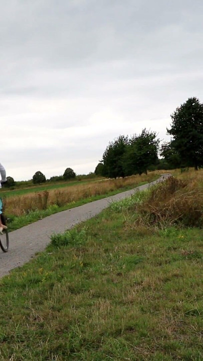 Daring Biking In Silk Underwear And Shiny Nylon Stockings | Clip 1