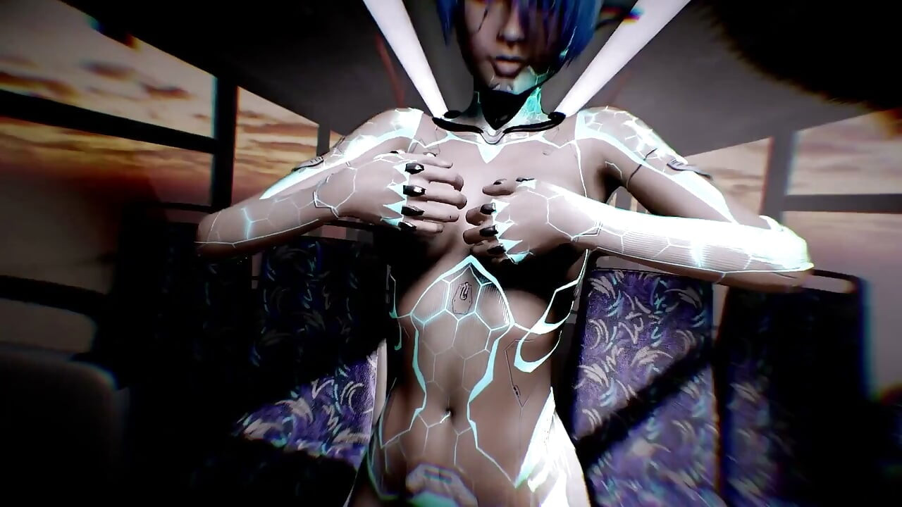 Sex Robot Fucked in the Bus POV
