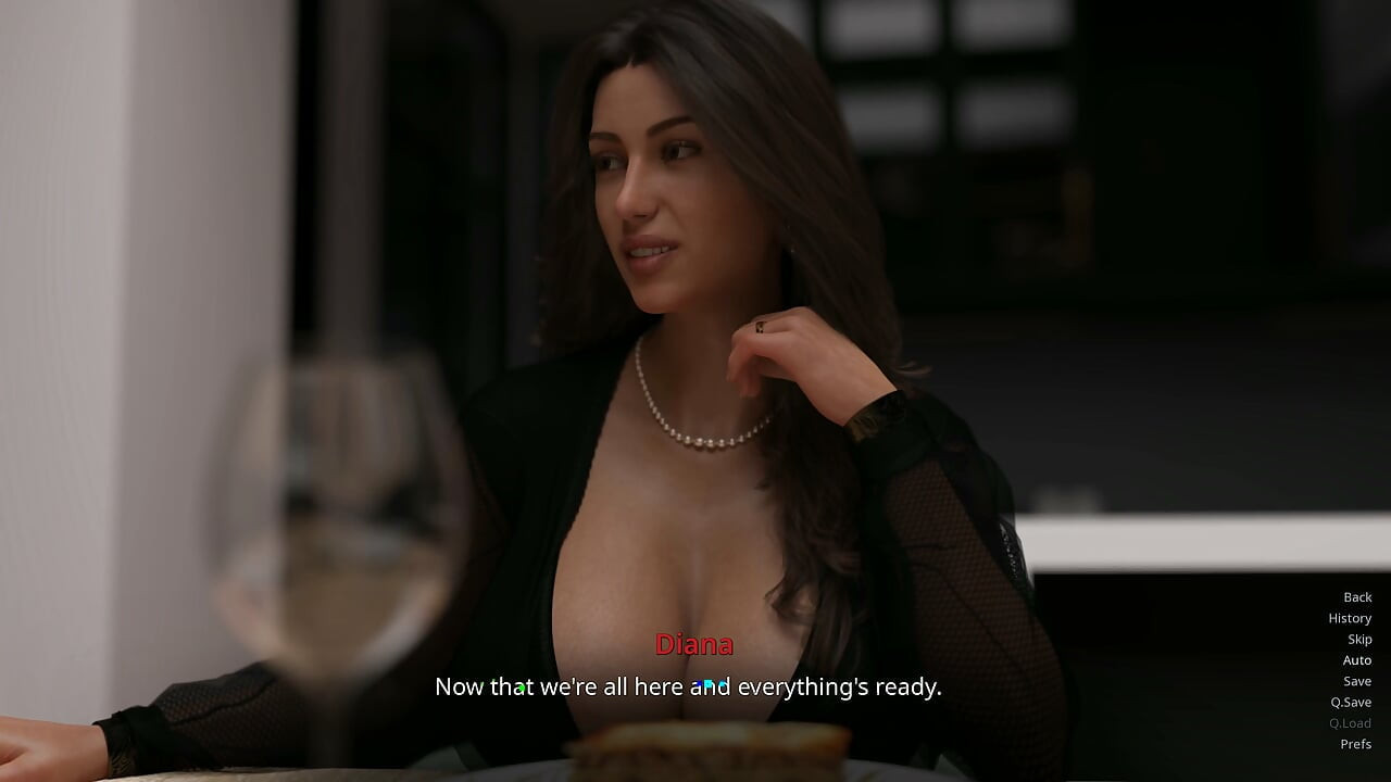 Hard Lessons 1 - Stepmom Flashes Her Big Tits at Me During the Dinner Then Stepsister Jerks Me off Under the Table