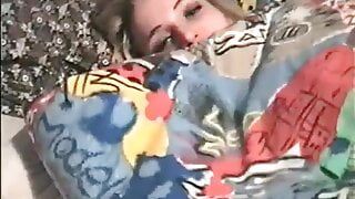 I find the door open and film Lucie, as blonde as she is slutty, while she lets her boyfriend masturbate her