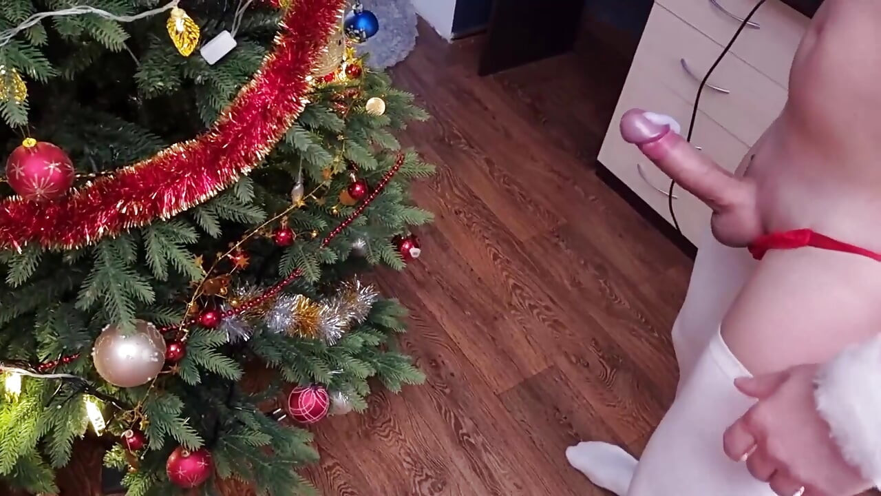 圣诞节三人行. 一个男孩两根鸡巴