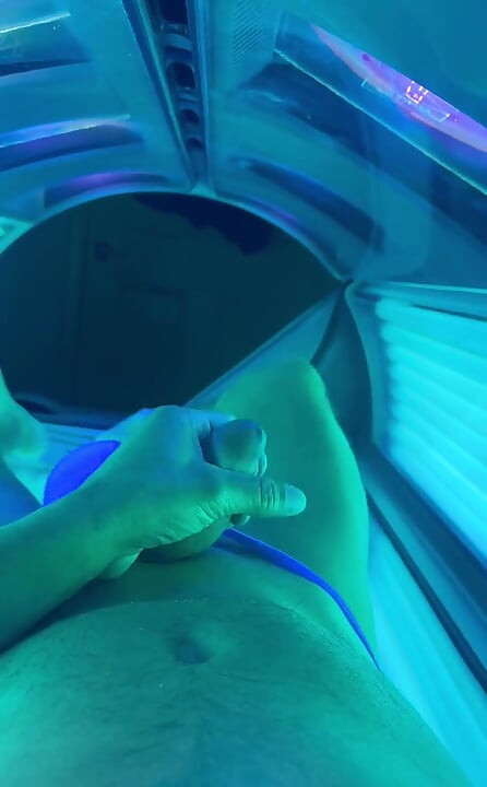 Tanning and jerking off