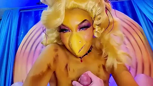 Hol dir eine ladung dieser Huhnbrust! Goldie Cosplay