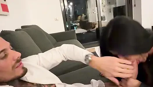 Doubleblowjob with My Friend Luiza Marcato