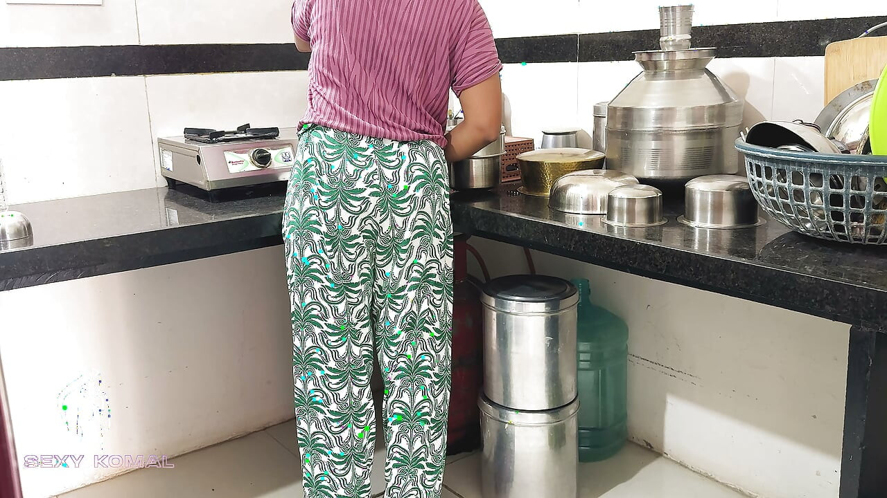 Komal wasn't cooking kitchen food, she was fucked from behind.