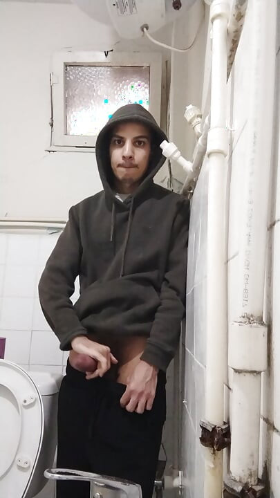 In my friend's bathroom, he masturbated to stepmother