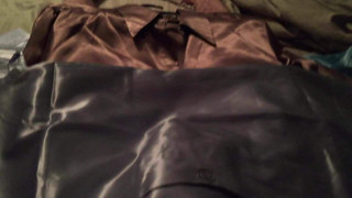 Satin blouse masturbation