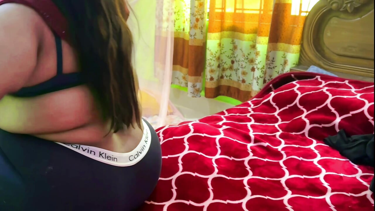 Arab Big Teen BBW hot Muslim School girl get ready to going to school but she was supper horny and want fuck from stepdad