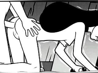Bande dessinée de sexe anal très douce et soigneuse