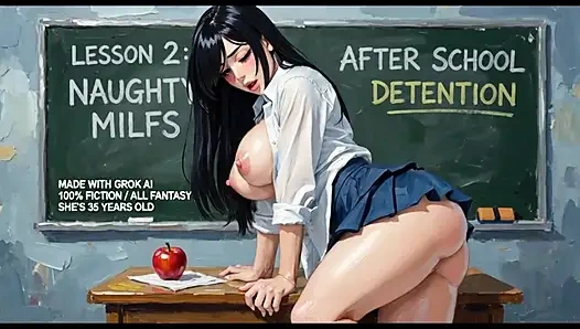 Милфа в униформе школьницы 2