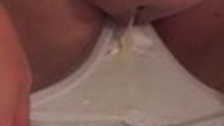 Aftermath of cum in panty (looped)