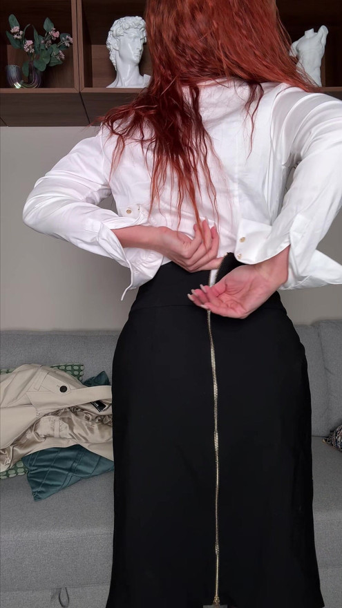 Do you like when I unbutton my skirt and show you my ass?