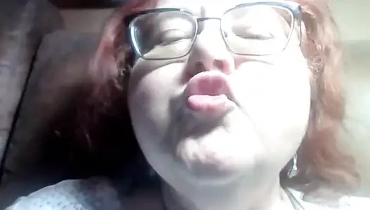 BBW Gives You Close up Clip of Her Nake Lips and Mouth Kissing and Licking Her Lips for You a Requested Clip!