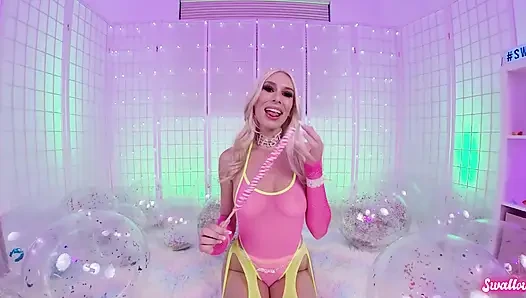 Hot Barbie Girl Kay Lovely Masturbating and Sucking Dick