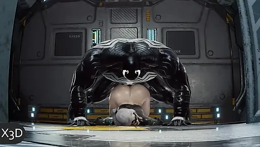 Animasi 3d X Venom si kucing hitam