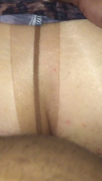 Emotional moment from "Fucking a CD while she wears shiny pantyhose"