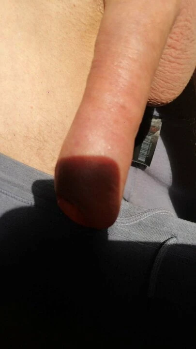 Big Uncut foreskin Cock close up