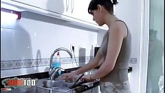 Latina Teen Chili Fucked by Her Black Boyfriend in the Kitchen