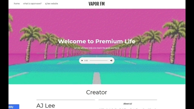 AJ Lee presents her Vaporwave Webradio!