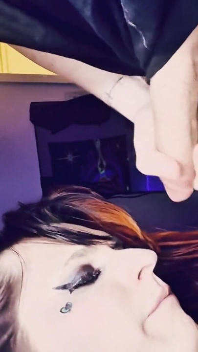 jezebellajb shemale cum swallow face fuck on knees deepthroat throatpie sissy cim creampie cum eating tranny ladyboy | Clip 1