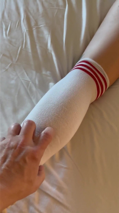 Tied Slave Gets Touched and Struggles